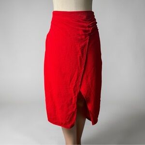 Arienti Wrap Midi Skirt – Size 6 AUS / 6 UK / 34 EU – Ruched Waist